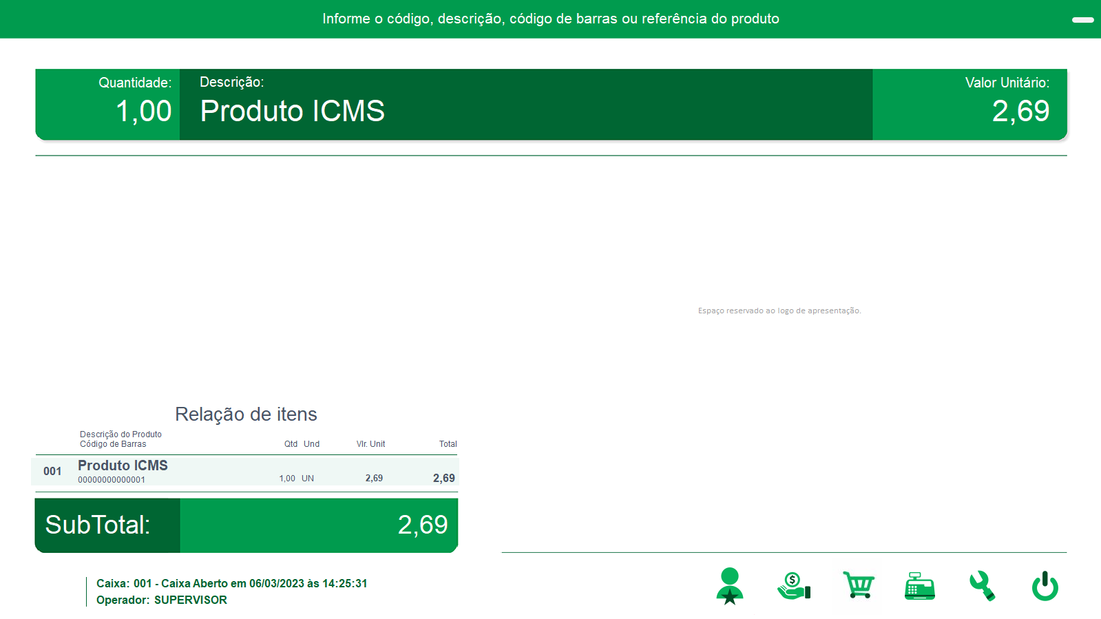 Nova venda com itens não devolvidos