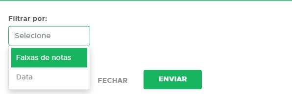 Escolha de faixa ou data