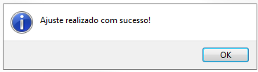 Ajuste concluído