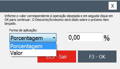 Desconto com F8