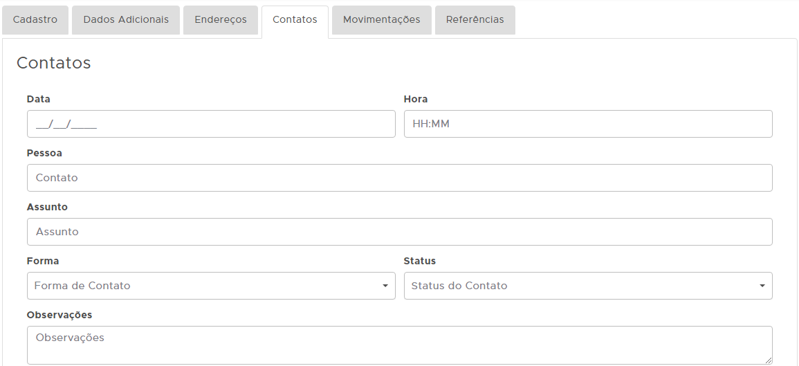 Aba Contatos